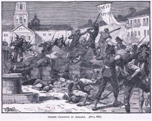 Lucha callejera en Málaga 1869 d.C. de William Barnes Wollen